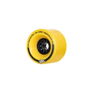 Boa Constrictor 100mm Race Longboard Wheels (Yellow). Front Angle.